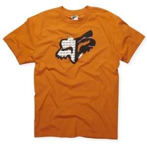  Fox Racing Accused T Shirt   Medium/Burnt Orange 