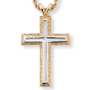  Tutone Cross Pendant Jewelry