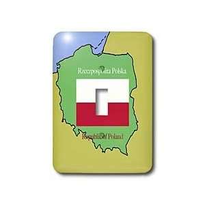  and Maps   The map and flag of Poland with the Republic of Poland 