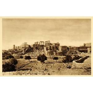  1925 Palmyra Syria Temple Ruin Archaeology Photogravure 