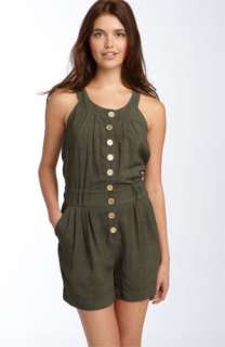 Womens  Mimi Chica Olive/Gold green Romper Medium New  