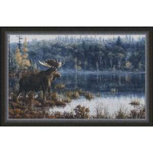  Wildlife Area Rug Moose By The Water ( x 8 ft,Moose 73926 