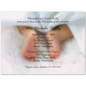    Twinkle Toes Baptism Christening Invitations   Set of 20 Baby