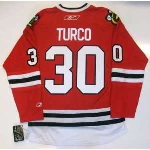  Marty Turco Chicago Blackhawks Real Rbk Jersey Not Fake 