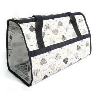 HEART CHECK DOG CARRIER lightweight travel quilted bag  