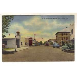  Vintage Postcard Business Section St. Cloud Florida 