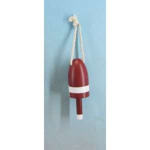  Wooden Red Buoy 6   Glass & Wood Floats   Nautical Decor 