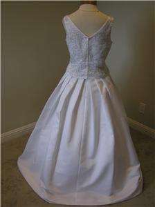 NWOT NEW Mon Cheri Wedding dress Bridal gown Quinceanera white size 12 