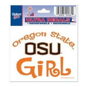Oregon State Beavers Decal Girl  Set of 2  Sports 