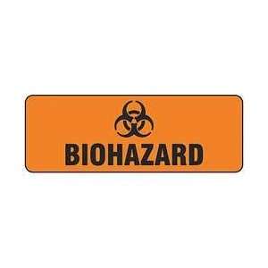 Biohazard Sign,3 1/2 X 10in,bk/orn,sym   BRADY