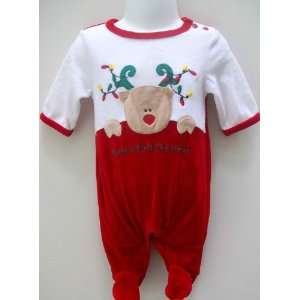   Winter Holiday White and Red, Romper Body Suit, Reindeer Everything