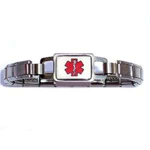  Red Medical Symbol Italian Charm Bracelet Jewelry