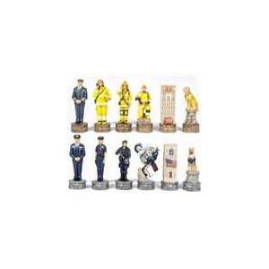    Firefighter and Police Chess Pieces King 3 1/4 Toys & Games
