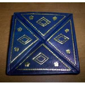  Moroccan Leather Blue Wallet