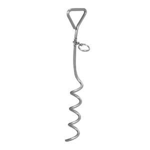 Campbell 7692006 15 1/2 Spiral Tie Out Stake, Zinc Plated, 120 lbs 