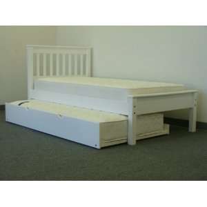  Bed Twin size with Trundle in White Furniture & Decor
