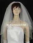 2T IVORY WEDDING BRIDAL ELBOW VEIL BEADS CRYSTAL EDGE 8