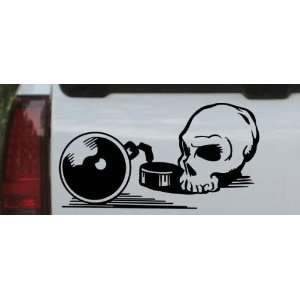  Skull Ball and Chain Skulls Car Window Wall Laptop Decal 