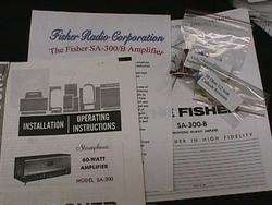 Fisher SA 300 SA 300 B Tube Amplifier Restoration Kit  