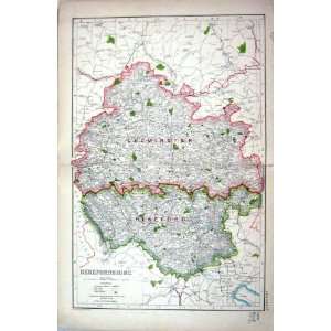  Antique Map Herefordshire England Hereford Leominster 