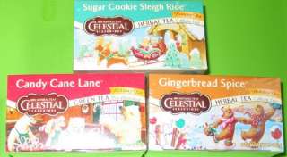   Seasonings Herbal Tea Box of 20 Bags Holiday Assorted Flavors NEW