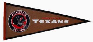 Houston Texans NFL Pigskin Wool Banner Pennant, NEW  