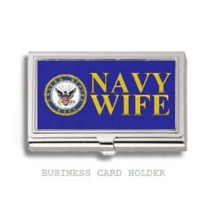  Navy Wife Business Card Holder Case 