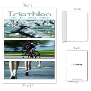  Triathlon Greeting Card   5 X 7