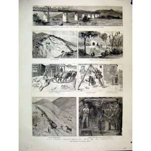   1887 Gold Mine Transvaal Africa Sheba Barberton Print