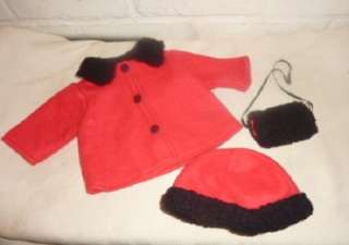 Sophias Red Coat Hat Muff to fit 18   20 Girl Dolls  