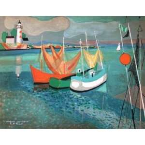  Barques de Peche by Georges Lambert, 28x21