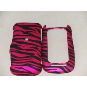 Motorola Barrage V860 Hard Case Pink Zebra Phone Cover Skin Protector 