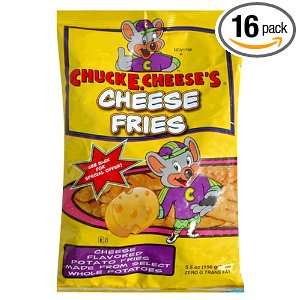 Chuck E. Cheese Fries, Cheese Fries, 5.5 Ounce Bags (Pack of 16 