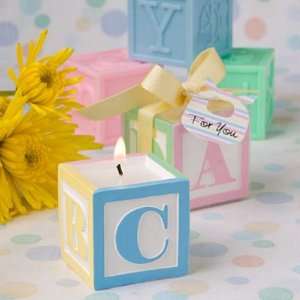  Adorable baby block design scented candle favors Health 