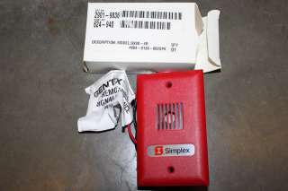 SIMPLEX 2901 9836 RED FIRE ALARM AUDIBLE MINI HORN NIB  