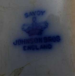Savoy Pattern Johnson Bros. England Flow Blue Platter  