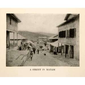  1921 Print Street Scene Cityscape Matadi Congo Africa Port 