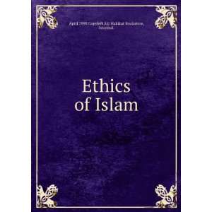  Ethics of Islam Istanbul. April 1998 Copyleft Ã(c 
