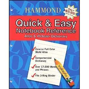  Hammond 709227 Quick And Easy Notebook Reference   Atlas 