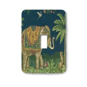   Bombay Elephant Decorative Steel Switchplate Cover