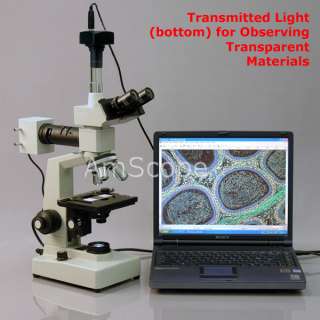 2000X Two Light Metallurgical Microscope + 8 MP Camera 013964501926 