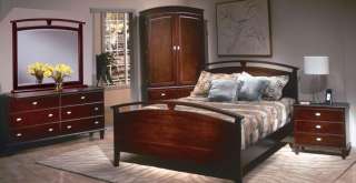 Elise Arch Bed, Nightstand, Chest, Dresser and beveled Landscape 