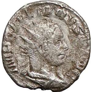  VALERIAN I 254AD Authentic Silver Ancient Roman Coin Salus 