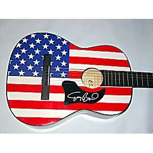 TRACY BYRD Autographed Signed USA FLAG Guitar INPERSON