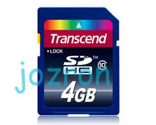 Transcend 4GB 4G SD SDHC Flash Card Video Cam Class 10  