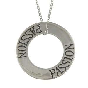 La Preciosa Sterling Silver Open Circle Passion Necklace
