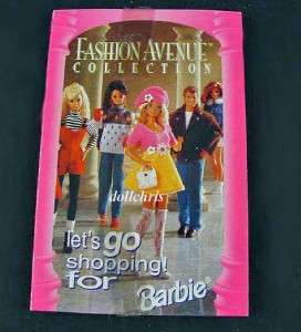 1995 BARBIE Ken FASHION AVENUE Doll Clothes Catalog Booklet MATTEL 
