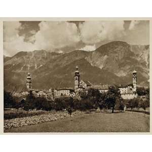  1928 Hall in Tirol Tyrol Alps Austria Town Photogravure 