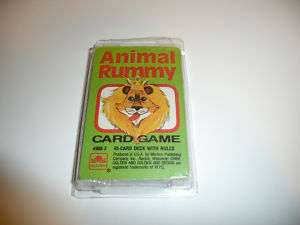 Vintage ANIMAL RUMMY Card Game by Golden   SEALED NEW  