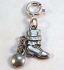   and Chain Pewter Charm on 8mm Spring Ring Fits European/Tradi​tional